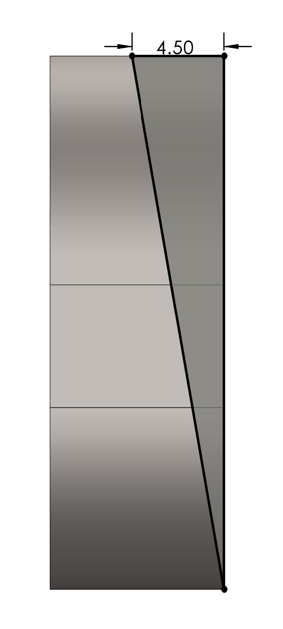 Angled top view of the extruded cage body