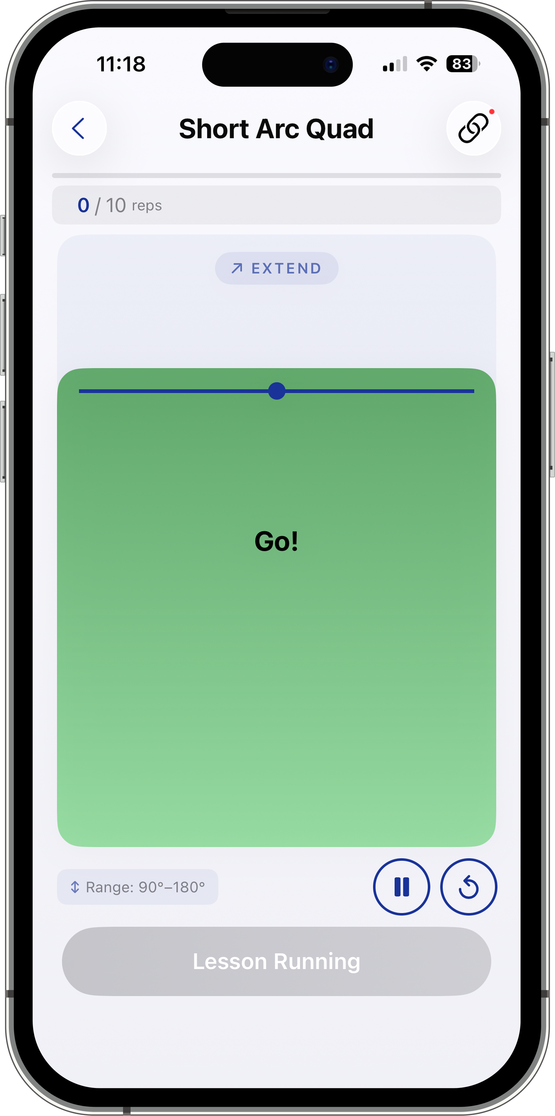 RealRehab patient app screen