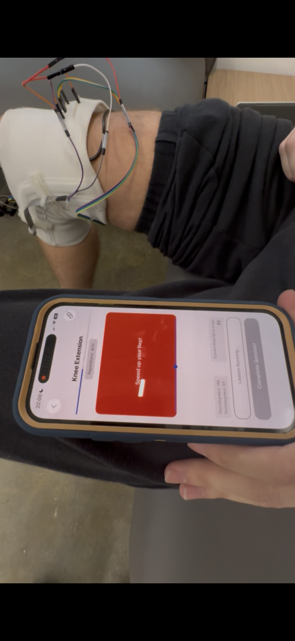 App red feedback state — speed up rep