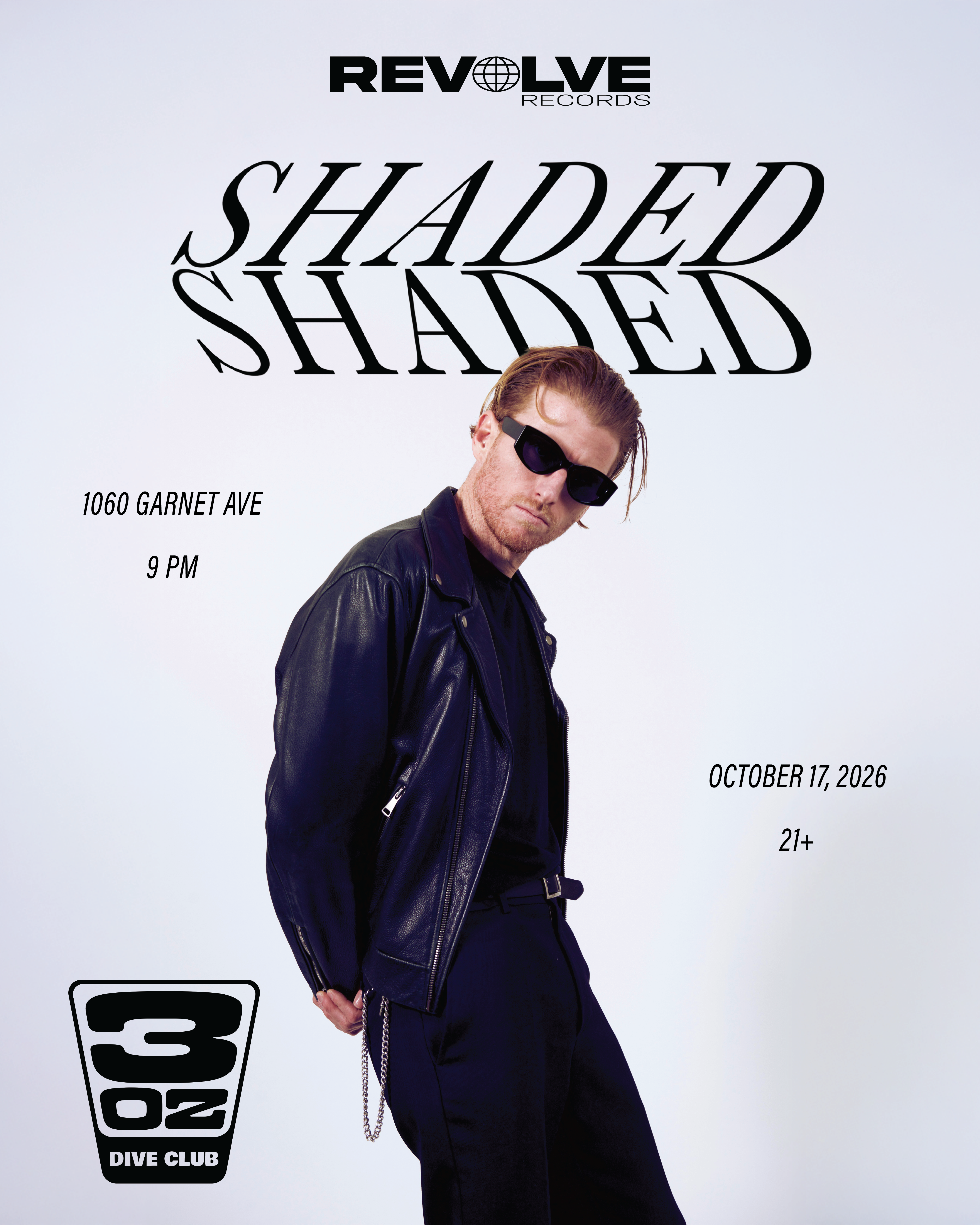 Shaded event graphic on a white background